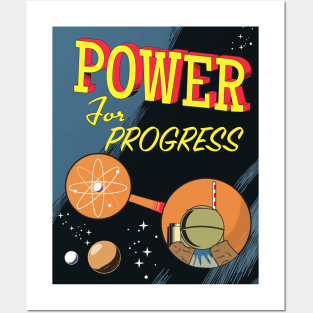 Power For Progress Vintage Science poster Posters and Art